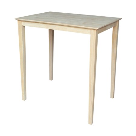 International Concepts Rectangle Solid Wood Top Table, Unfinished, 30 W, 42 L, 42 in H, Wood, Unfinished K-3042-42S